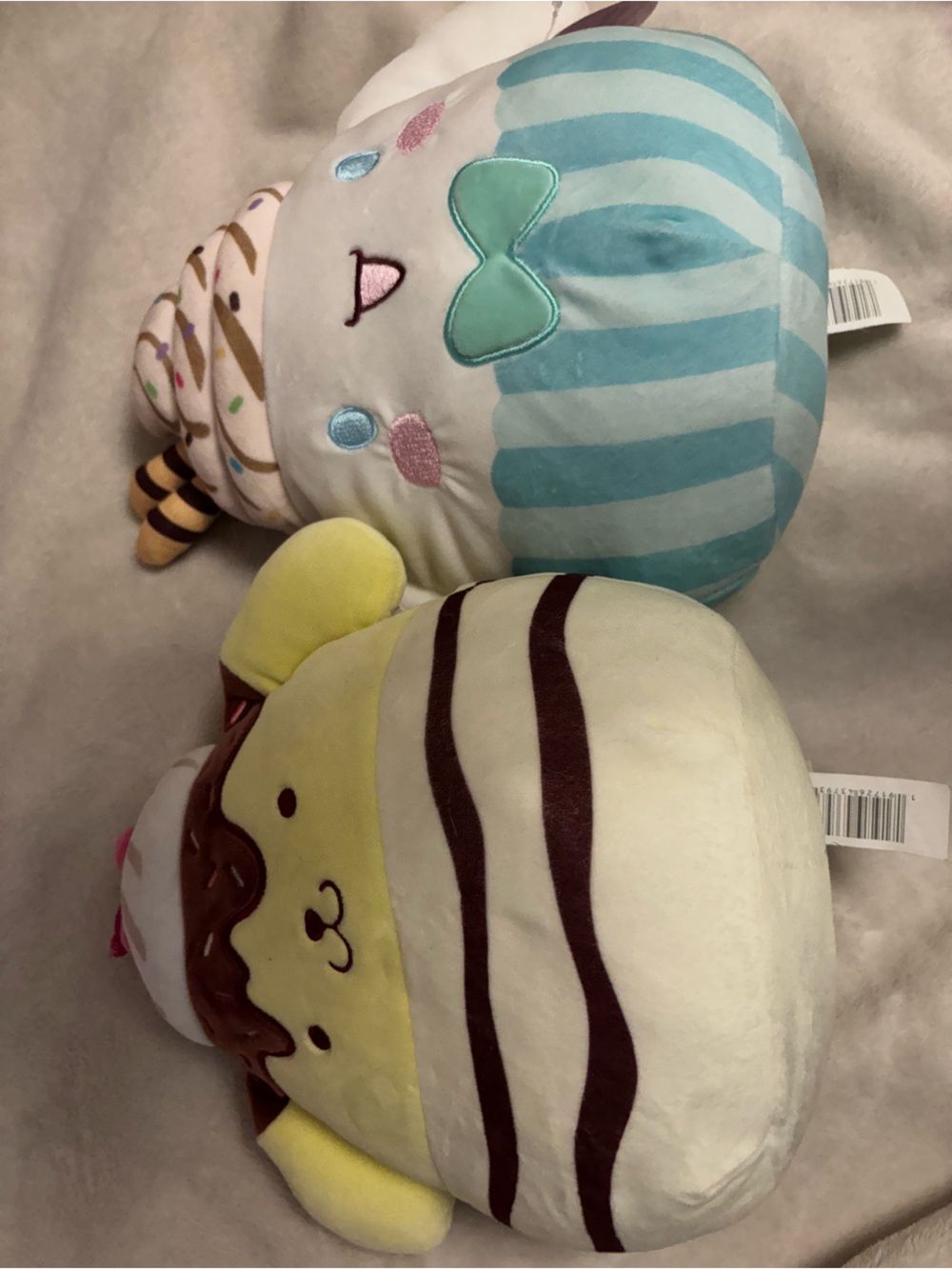 Sanrio squishmallow- pompompurin and cinnamoroll